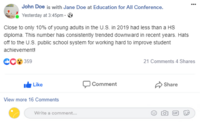 John Doe Census Data Facebook Post_Opener