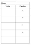 Colors of each fraction