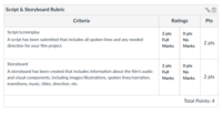 script.storyboard rubric