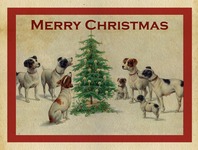christmas vintage dogs