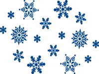 winter blue snowflakes