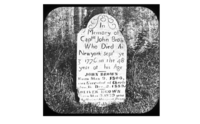 A photograph of John Brown’s tombstone in North Elba, New York, ca. 1900