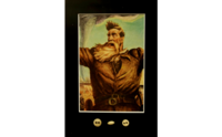 Buttons from the clothing of John Brown’s raiders, mounted with a depiction of John Brown.