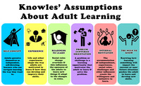 Infographic of Knowles' six Assumptions About Adult Learner