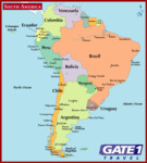 दक्षिण अमेरिका नकाशा 