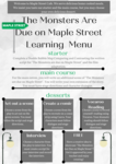 The Monsters Are Due on Maple Street Learning Menu  (1)