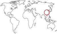China Circled on World Map