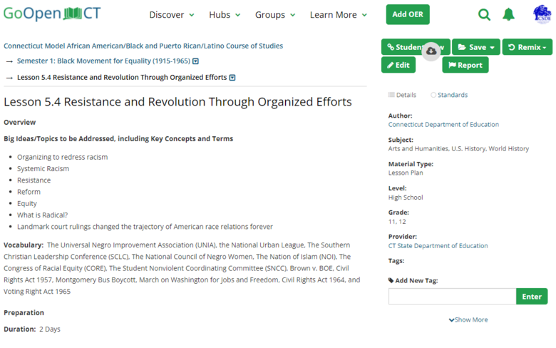 Lesson 5.4: Resistance and Revolution Through Organized Efforts