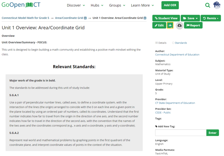 Unit 1 Overview: Area/Coordinate Grid