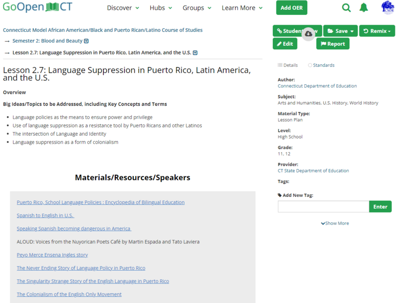 Lesson 2.7: Language Suppression in Puerto Rico, Latin America, and the U.S.