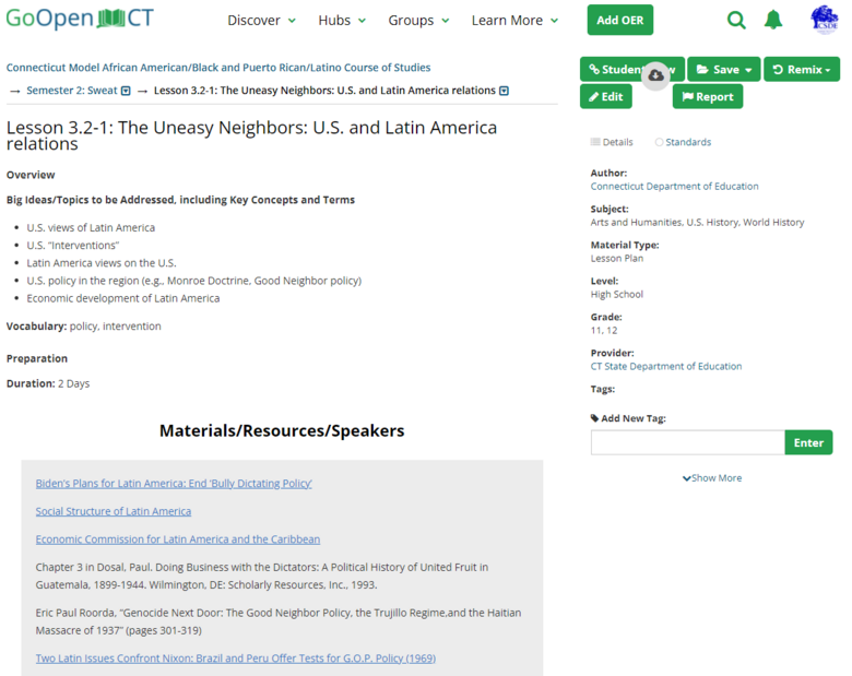 Lesson 3.2-1: The Uneasy Neighbors: U.S. and Latin America relations