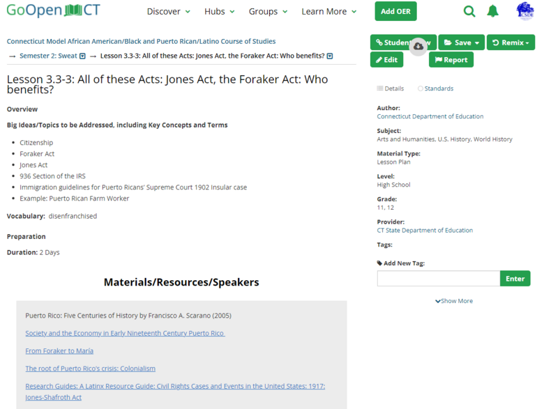 Lesson 3.3-3: All of these Acts: Jones Act, the Foraker Act: Who benefits?