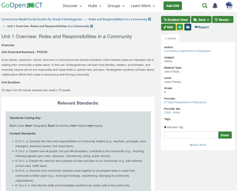 Unit 1 Overview: Roles and Responsibilities in a Community