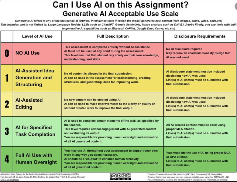 Generative AI Acceptable Use Scale Adapted by Vera Cubero