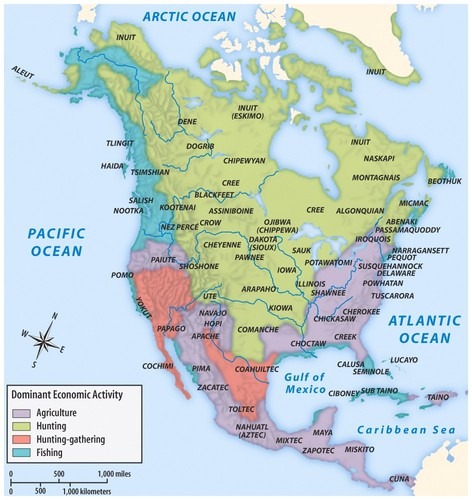 The Americas, Europe and Africa before 1492