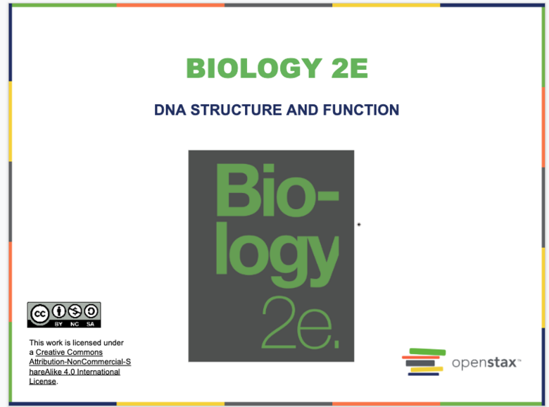 DNA Structure and Function Resources