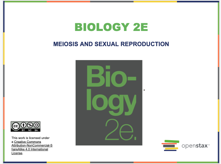 Meiosis and Sexual Reproduction Resources