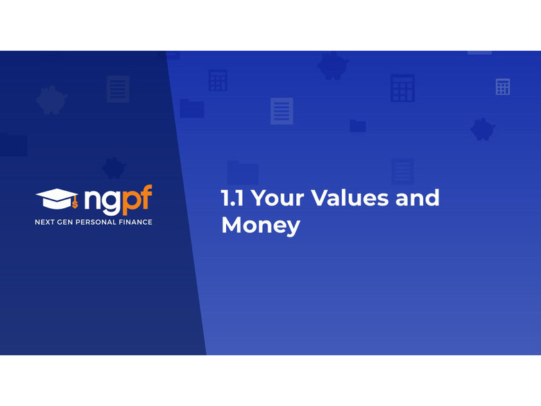 Activity: Your Values and Money