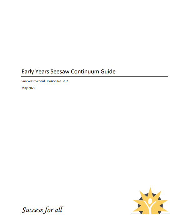 Early Years Seesaw Continuum Guide