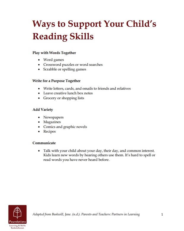Ways to Support Your Child's Reading Skills | Resource Bank
