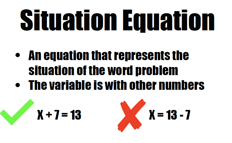 Math - Situation vs Solution Equations