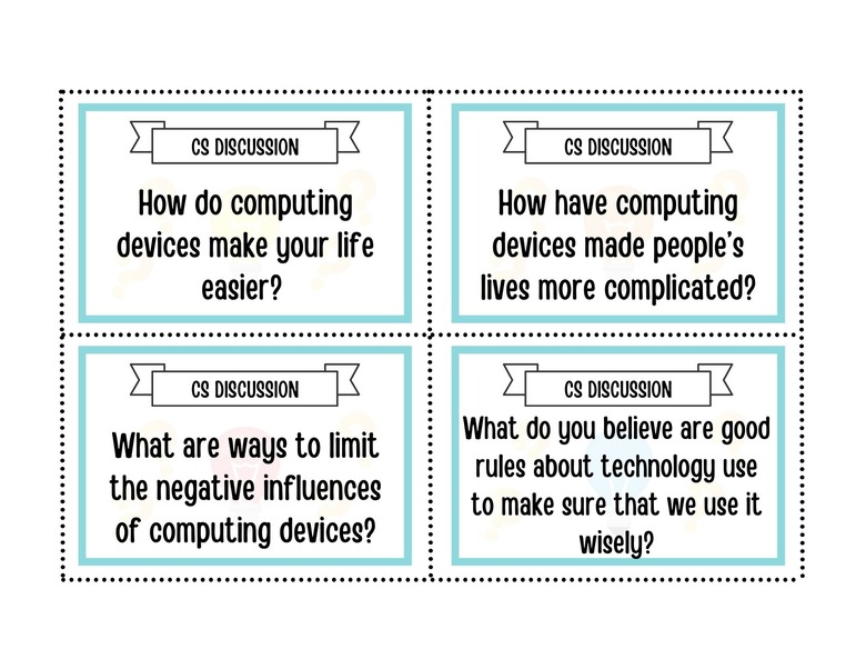 CS Discussion Cards: Impacts of Computing