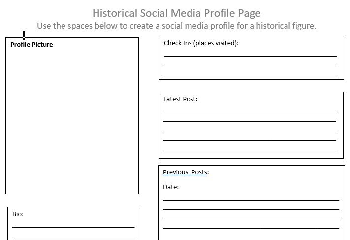 Historical Social Media Profile Page