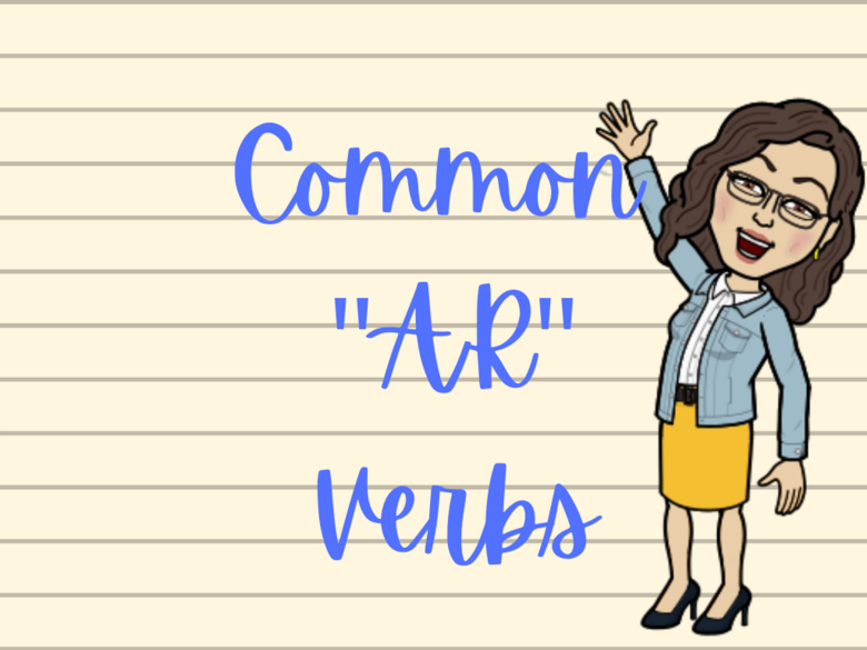 Common "AR" Verbs List & Activity