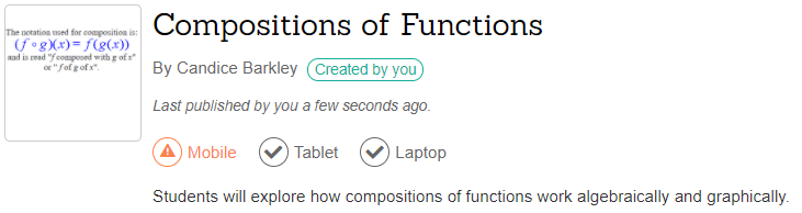 Compositions of Functions