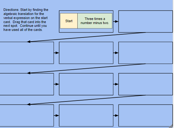 Translating Expressions Problem Stack/Dominoes