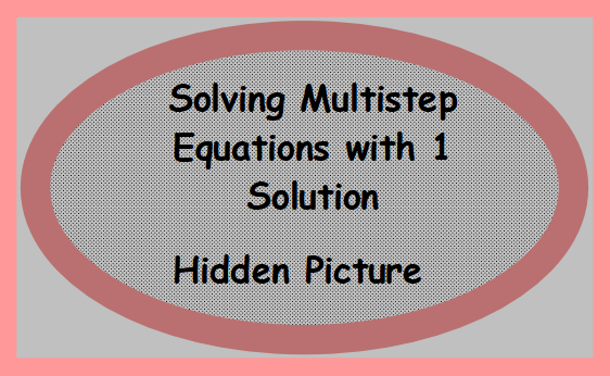Solving Multistep Equations Hidden Picture