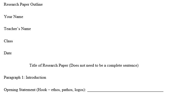 Research Paper Outline