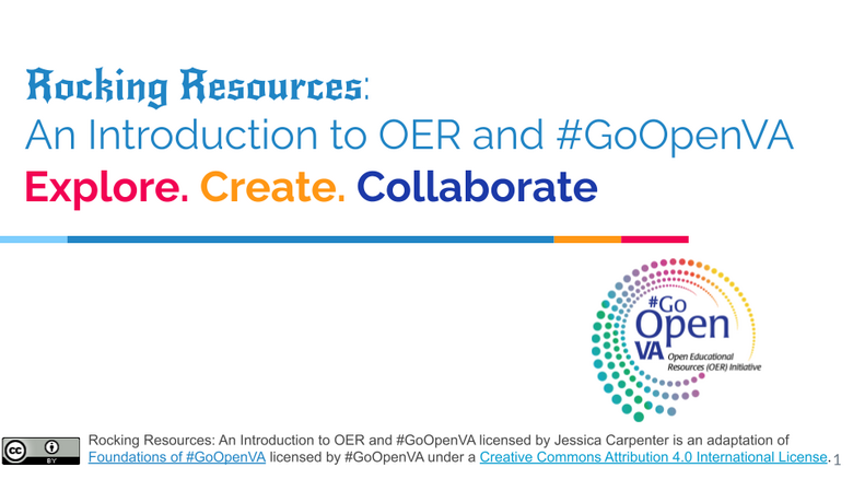 Rocking Resources: An Introduction to OER and #GoOpenVA