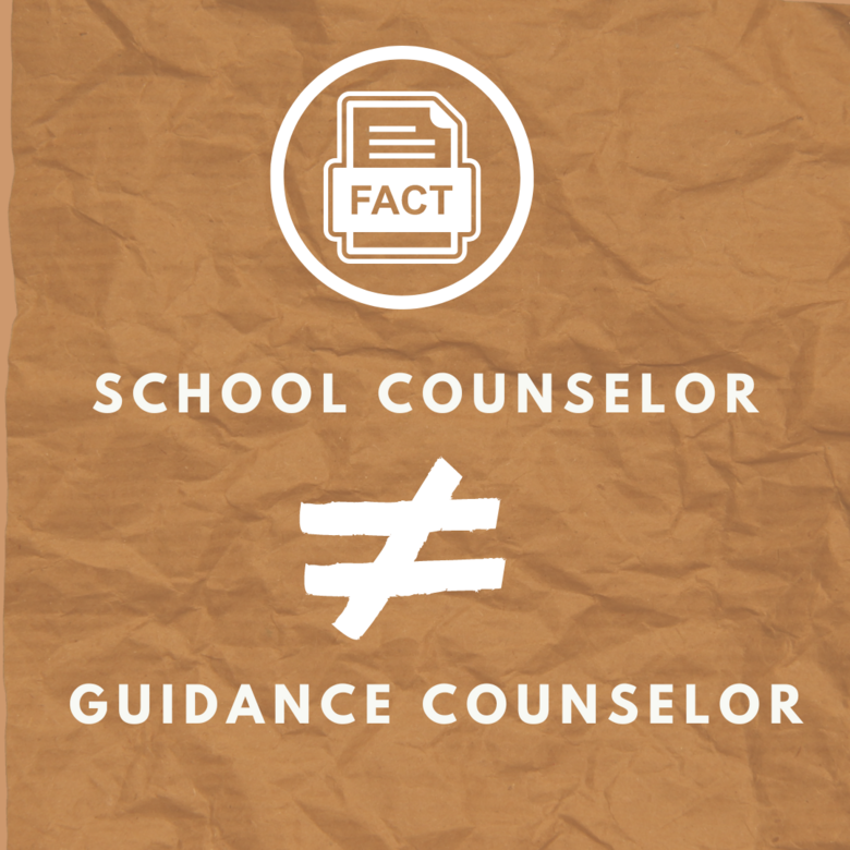 School Counselors are not Guidance Counselors Infographic