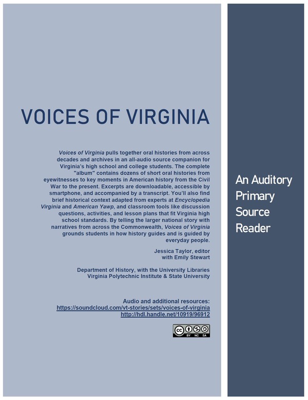 VOICES OF VIRGINIA: LESSON PLAN 1: Prohibition (VUS.8)