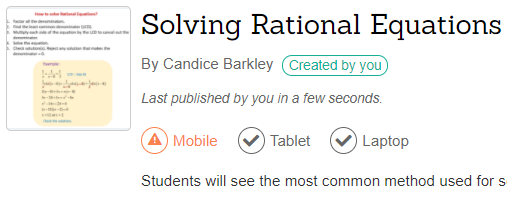 Solving Rational Equations