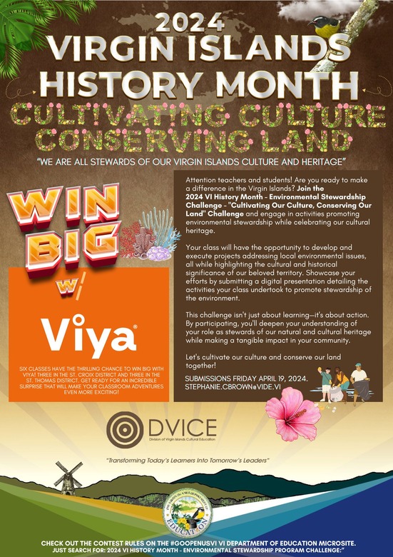 2024 VI History Month - Environmental Stewardship Program Challenge: