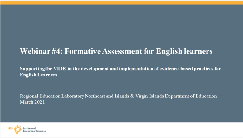 Session 4: Formative Assessment for English Learners