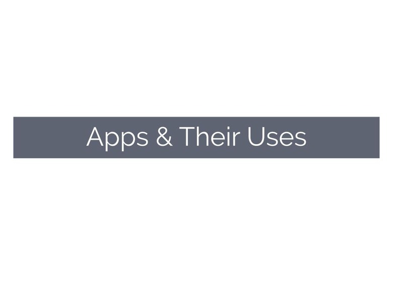 Apps & Their Uses