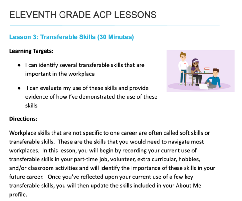 Eleventh Grade ACP Lesson 3 - Transferable Skills