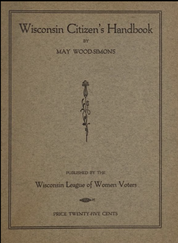 Wisconsin Citizen's Handbook by May Woodsimons