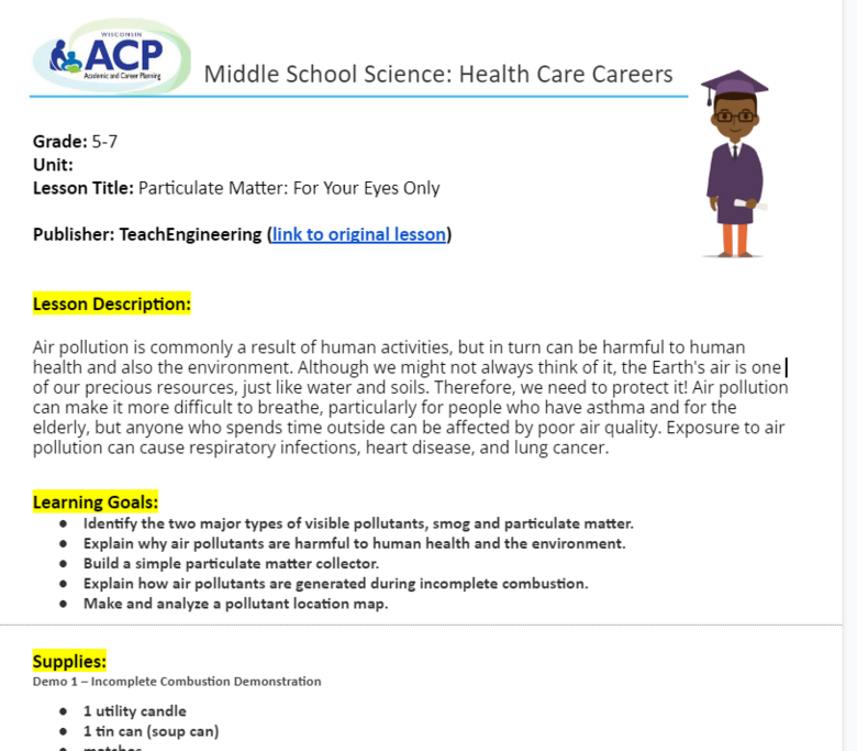 Middle School Science: Health Care Careers