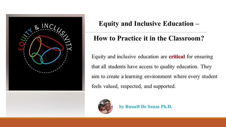 Equity and Inclusive Education