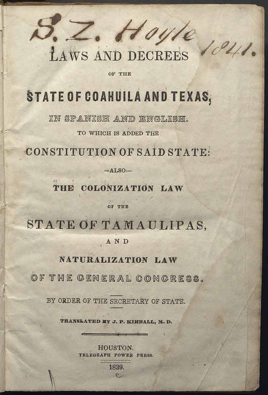 Constitution Of Coahuila And Texas (1827)