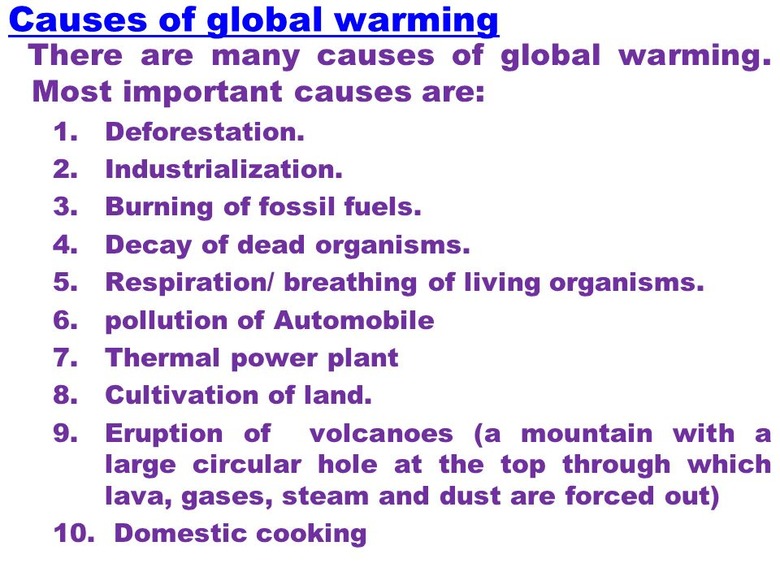 Causes of global warming OER Commons
