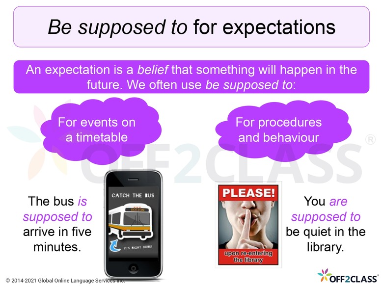 Modal Verbs - Expectations - Be supposed to - Off2Class ESL Lesson Plan