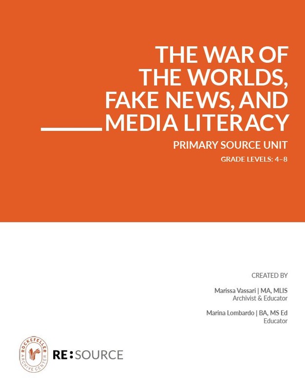 The War of the Worlds, Fake News, and Media Literacy Primary Source Unit