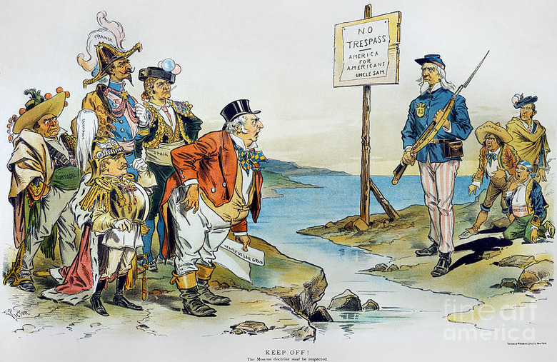 Keep Off The Monroe Doctrine Must Be Respected F. Victor Gillam 1896 With Watermark AMOAk2n 