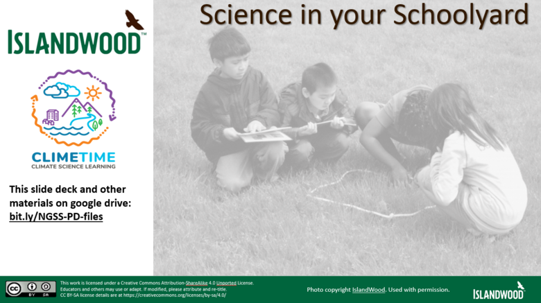 NGSS in Action: Science in the Schoolyard (Workshop 1 of 4)
