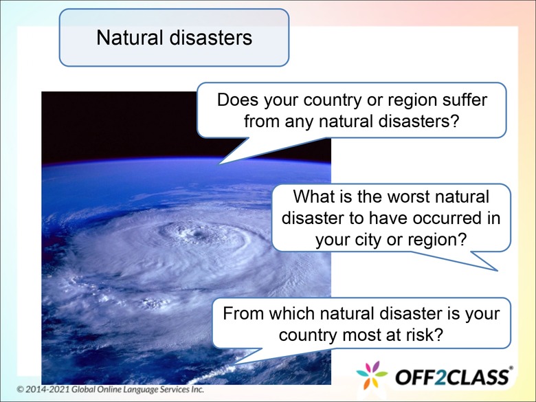 An Intermediate ESL Lesson Plan On  Natural Disasters